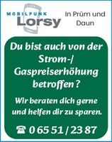 Strom-und Gas-Titelanzeige