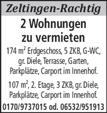 2 Wohnungen in Zeltingen