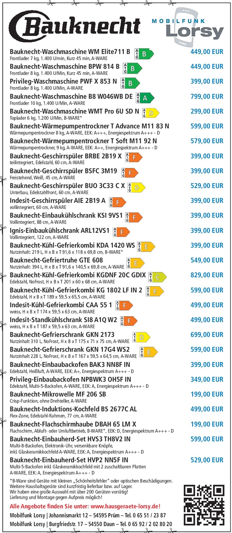 Angebote B-Ware