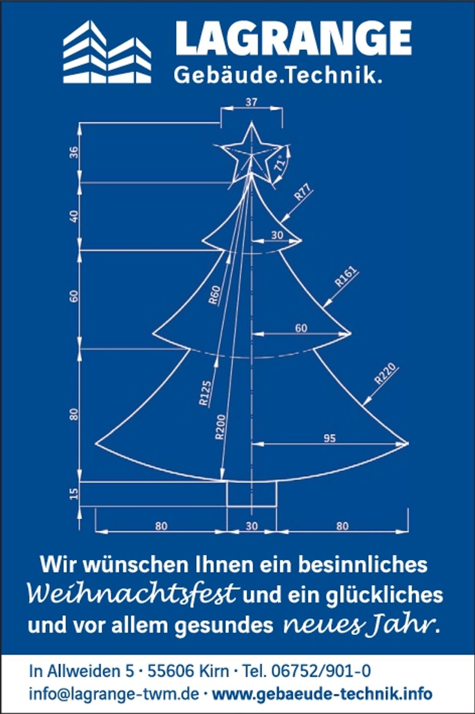 Weihnachtsgrußanzeige