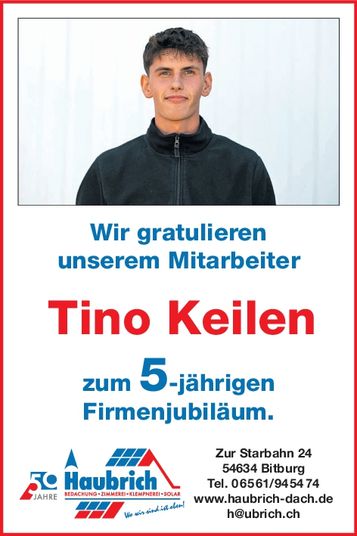 Tino Keilen 5 Jahre