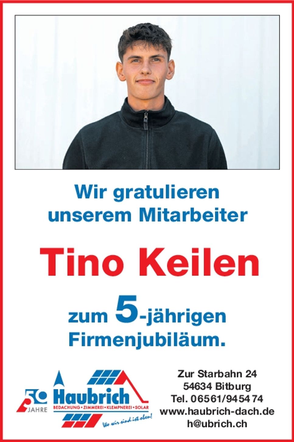 Tino Keilen 5 Jahre