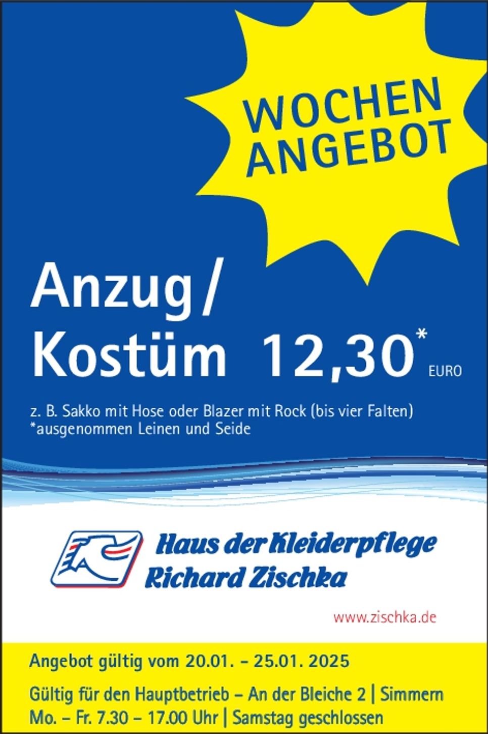 Anzug/Kostüm 20.01. - 25.01. 2025