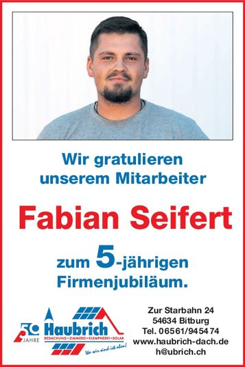 Fabian Seifert 5 Jahre