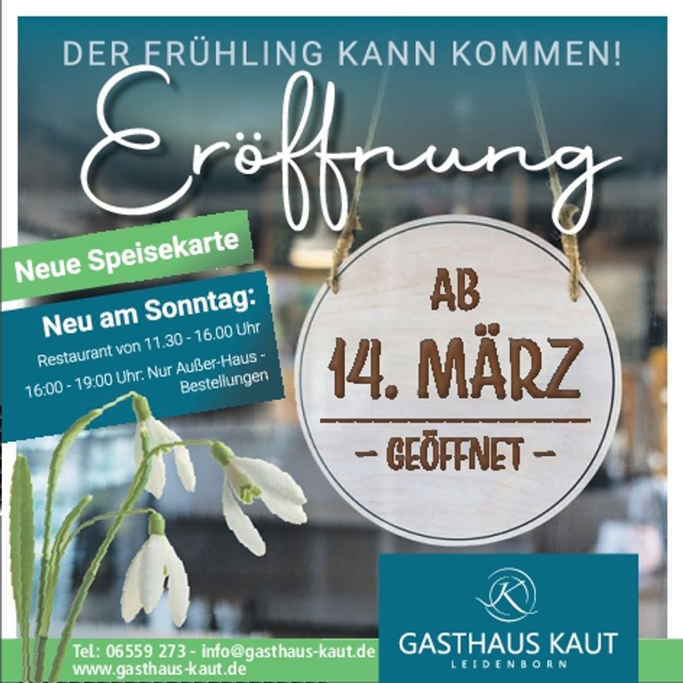 Eröffnung 14. März 