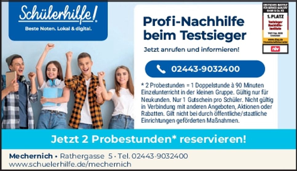 Profi-Nachilfe beim Testsieger