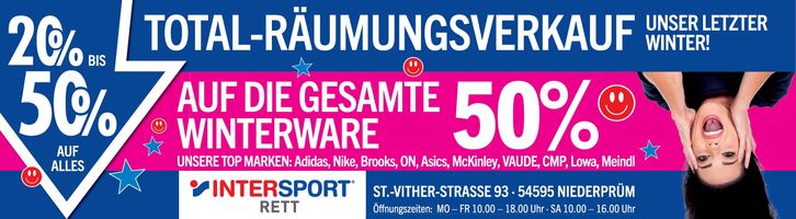 Auf die ges. Winterware 50 % 