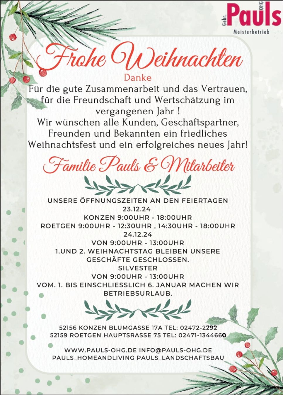 Frohe Weihnachten