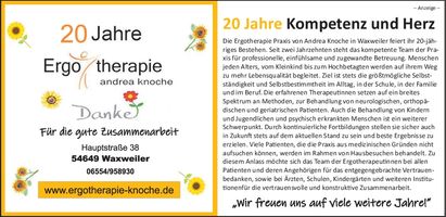 20 Jahre Ergotherapie