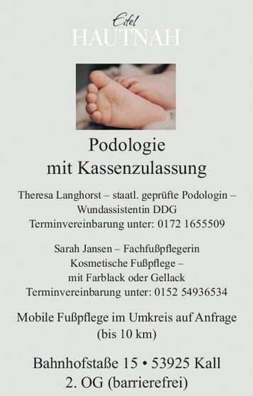 Podologie mit Kassenzulassung