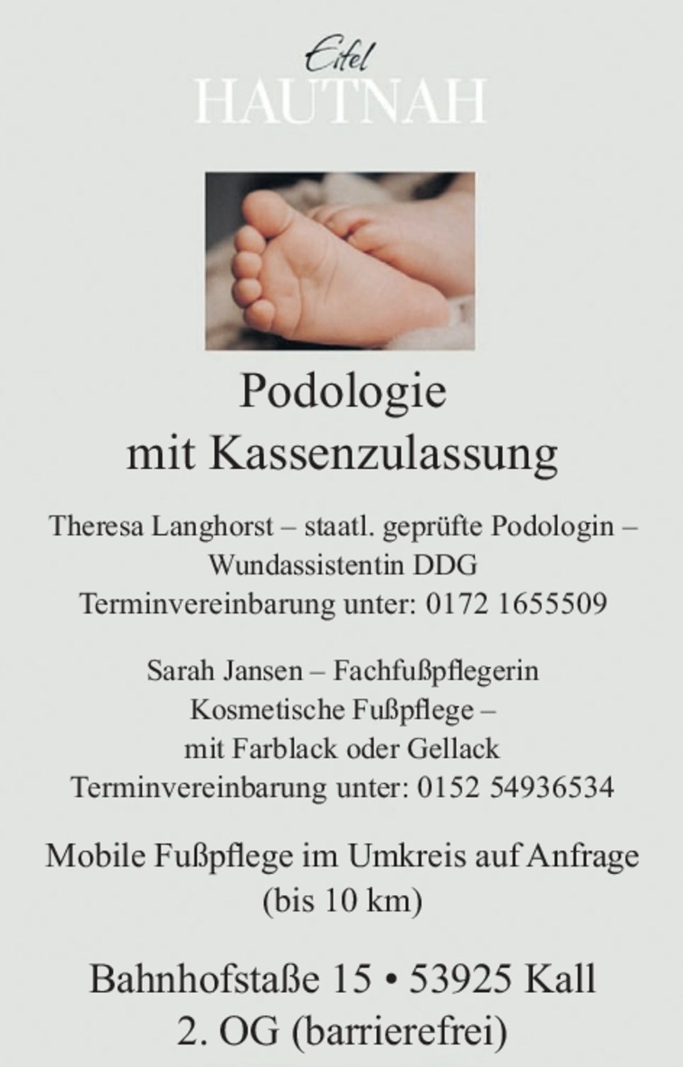 Podologie mit Kassenzulassung