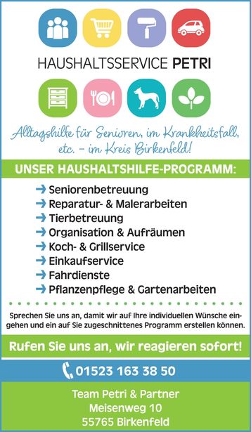 Unser Haushaltshilfe-Programm