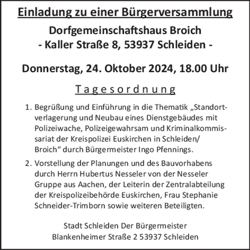 Bürgerversammlung