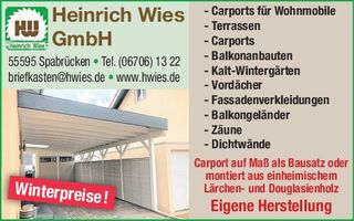 Carport - Winterpreise