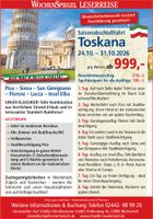 Saisoneröffnung Toskana
