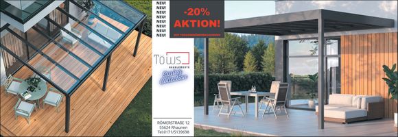 20 % Aktion Terrassenüberdachungen