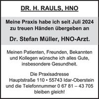 Praxisübergabe DR. H. RAULS