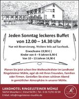 Sonntagsbuffet/ Weihnachtsfeiern