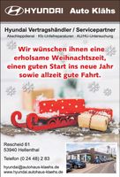 Weihnachtsanzeige