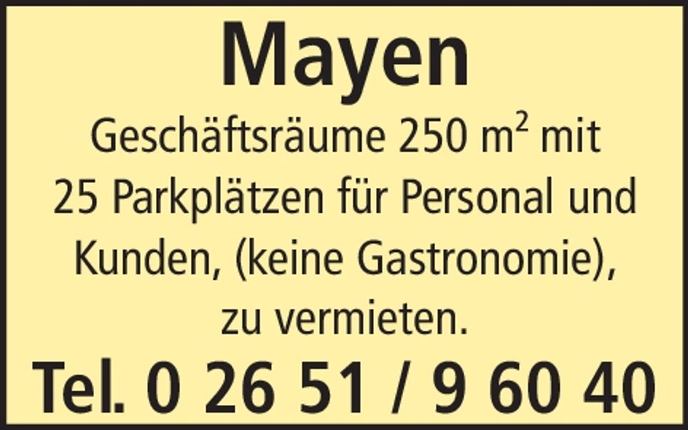 Geschhäftsräume Mayen