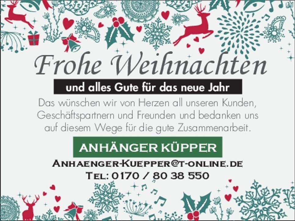 Weihnachtsgrußanzeige