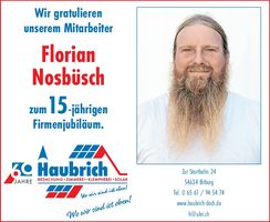 15 Jahre Florian Nosbüsch
