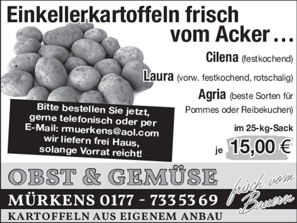 Einkellerkartoffeln frisch vom Acker...