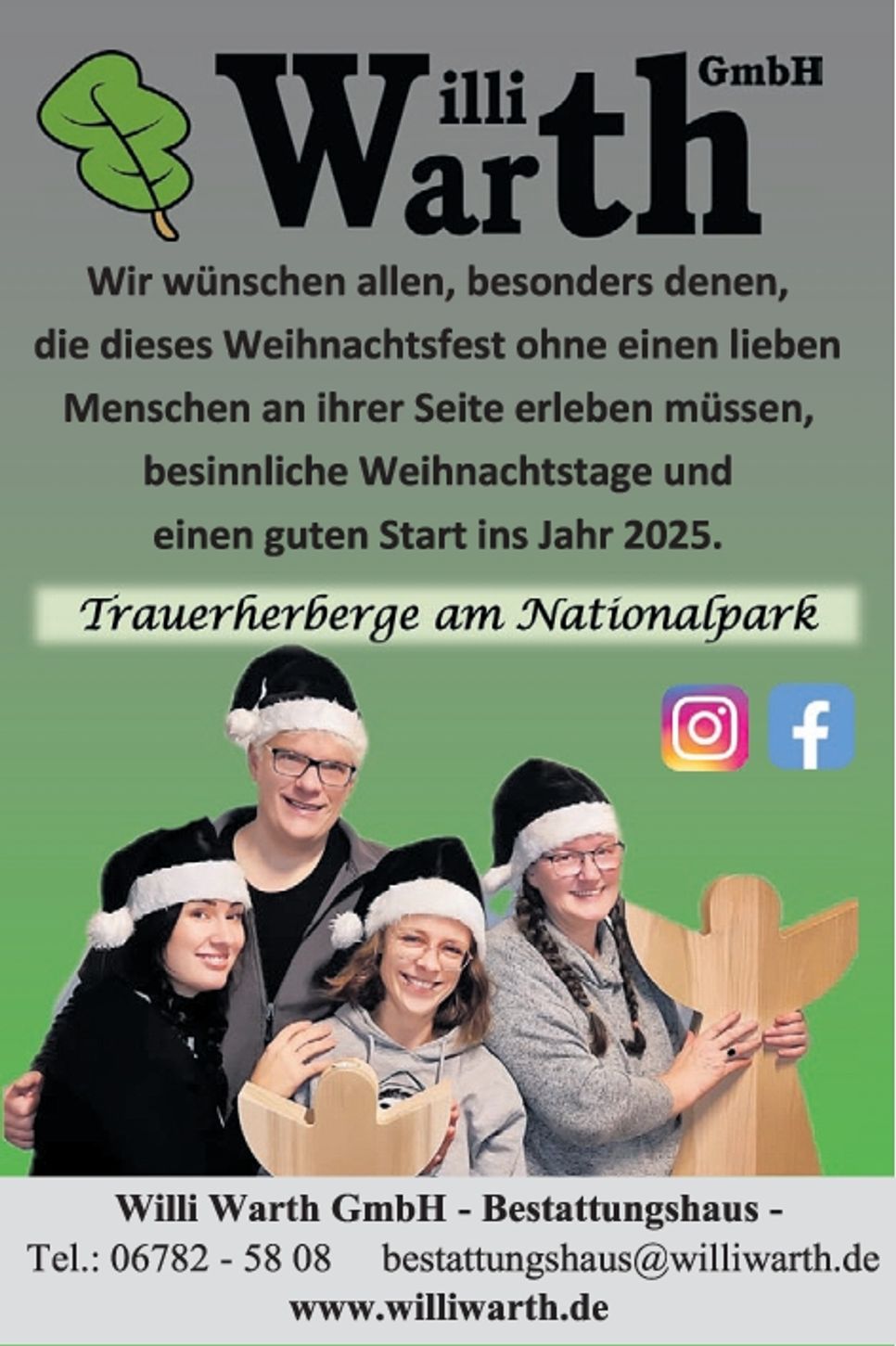 Weihnachtsgrußanzeige