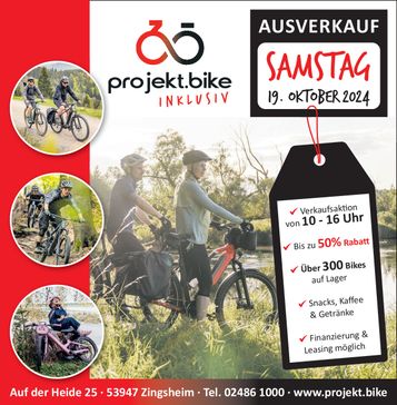 Fahrrad Sonderverkauf 19.10.