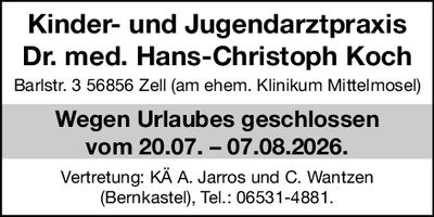 Urlaubs Anzeige