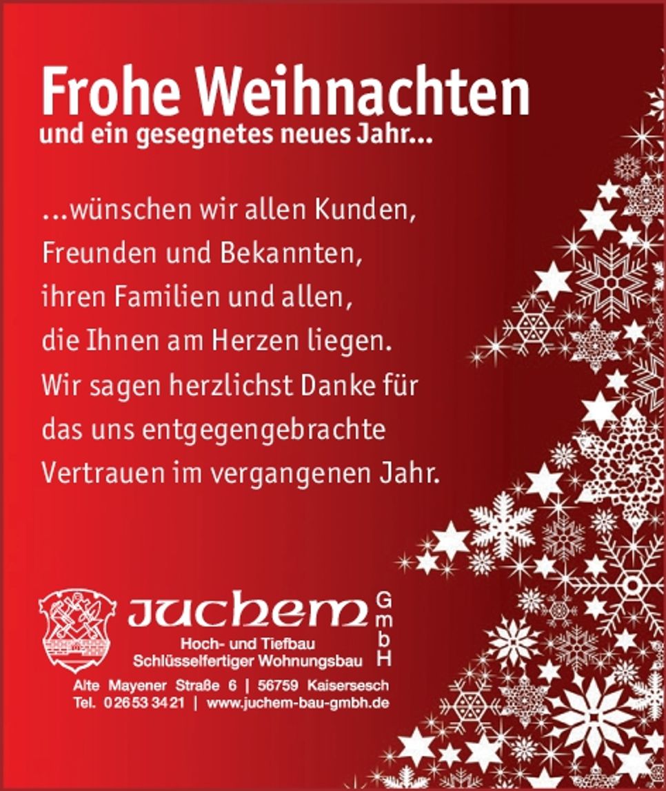 Wir wünschen frohe Weihnachten