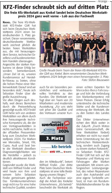 KFZ-Finder GbR gewinnt 3. Platz