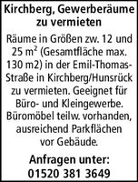 Kirchberg, Gewerberäume