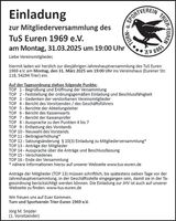 Einladung Mitgliederversammlung