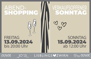 Abend-Shoppinmg, verk. off Sonntag