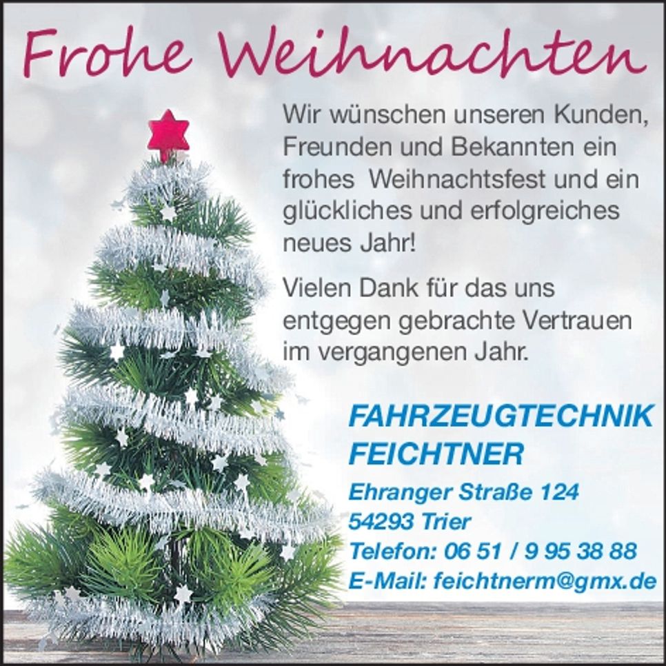 HM Weihnachtsgruß - Ehrang