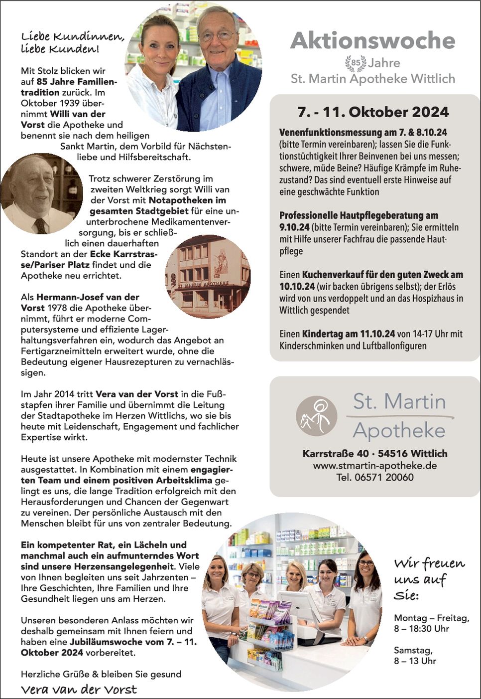 Aktionswoche 85 Jahre St. Martin Apothek