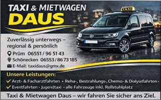 Taxi Daus-Krankenfahrten-Mietwagen