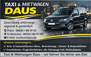 Taxi Daus-Krankenfahrten-Mietwagen