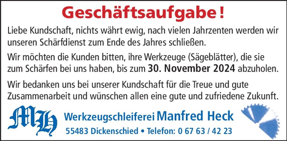 Geschäftsaufgabe