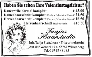 Haben Sie schon Ihre Valentinstagsfrisur