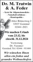 Weihnachtsurlaub